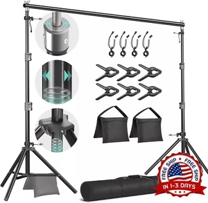 Soporte De Telon De Fondo Para Fiestas Estudio Fotografia 10.1 x 8 ft Ajustable - Picture 1 of 8