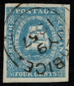 1853 British Guiana 4c Pale Blue SG20 4m BERBICE With Cert Superb Cat. £700.00 - Picture 1 of 2