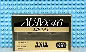 CINTA DE CASETE EN BLANCO AXIA AU IVX 46 1991 JAPÓN TIPO IV (1) (SELLADA) - Imagen 1 de 3