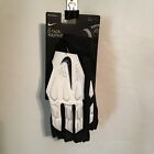 Nike D-Tack 6.0 Football Padded Linesman Gloves White Black Youth Size Large 