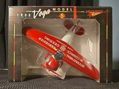 1932 Lockheed Vega Model 5 Plane Bank Diecast Toy Farmer NIB Airplane - Image 1 of 3