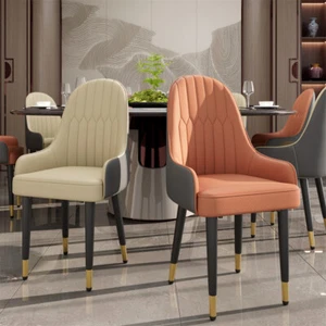 2X Modern Kitchen Dining Room Chairs Comfortable Sitting Chair Set Arch/Flat Top - Picture 1 of 24