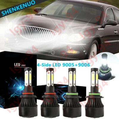 4Side 9005 + 9006 LED Headlight Bulb High-Low Beam For Buick LeSabre 2000-2005 - Image 1 of 4
