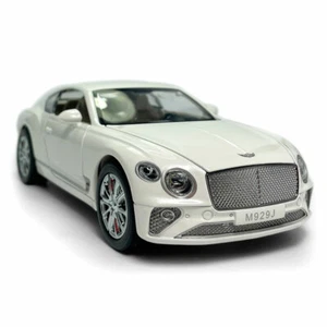 Modellino Auto 1:24 Bentley Continental GT Pressofuso con Luce Suono Giocattolo Bianco - Foto 1 di 13