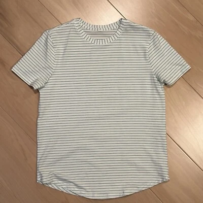 Camiseta Lululemon All Yours Boyfriend Camiseta a Rayas Manga Corta Para Mujer Pequeña Foto 1 de 4