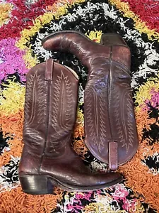 DAN POST stivali da cowboy vintage da donna taglia 6 A marroni western USA - Foto 1 di 6