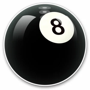 2 x Vinyl Stickers 10cm - Awesome 8 Ball Pool Snooker Cool Gift #3004 - Picture 1 of 9