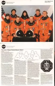 8 X 10" PHOTOGRAPH VINTAGE NASA JSCCL163 SPACE SHUTTLE DISCOVERY STS 89 CREW VGC - Picture 1 of 1