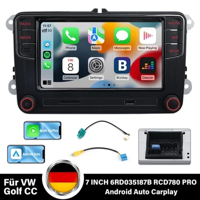 NONAME RCD330 RCD780 RCD360PRO 3 Plus 187B Android Auto Carplay 7" Radio Für VW - Bild 1 von 4