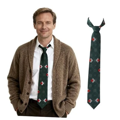 Corbata de Navidad para hombre - Accesorio de vacaciones verde Foto 1 de 4