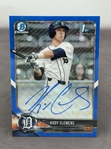 2018 Bowman Chrome Blue Wave Refractor Auto, Kody Clemens, #/150 - Picture 1 of 2