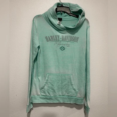 Sudadera con capucha grande para mujer Harley-Davidson verde claro Foto 1 de 4