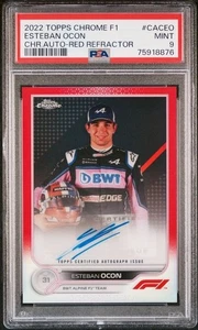 2022 TOPPS CHROME FORMULA 1 CHROME AUTOGRAPHS #CACEO ESTEBAN OCON CHR.AUTO-RED - Picture 1 of 2