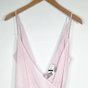Flora Nikrooz Pink w/ Bead Detail Maxi Slip Dress NWT - Picture 1 of 17