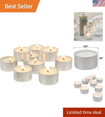 50 velas ligeras de té blanco de larga combustión sin perfume - 6-7 horas sin humo Foto 1 de 4