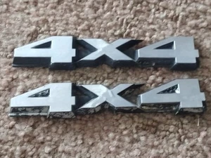 1984-1996 (2) Jeep Cherokee XJ Comanche MJ OEM 4x4 Emblems Badges Pair - Picture 1 of 6
