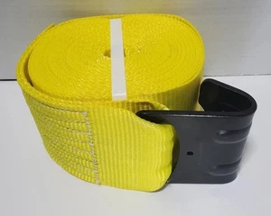 US Cargo Control 4 Inch x 27 Foot Yellow Winch Strap With Flat Hook - Picture 1 of 10