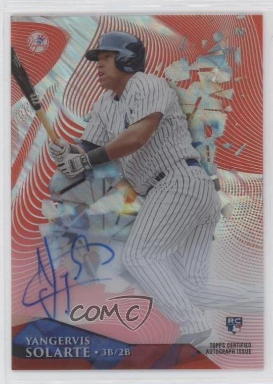 2014 Topps High Tek Red Storm Diffractor /10 Yangervis Solarte Rookie Auto RC - Image 1 of 2