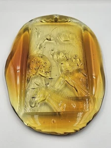 Ekenas Glasbruk Suecia Arca de Noé Atrapasol Oro Ámbar Arte Vidrio ENVÍO GRATUITO - Imagen 1 de 8