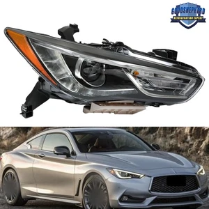 For 2016-18 Infiniti QX60 HID Xenon Headlight w/o AFS Right Side Chrome Housing - Picture 1 of 11