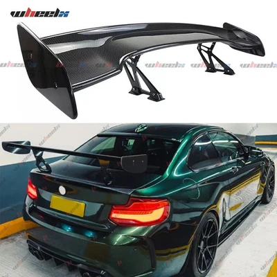 For 2012-2024 Hyundai Elantra 47" Rear Trunk Spoiler Racing GT Wing Carbon Fiber - Image 1 of 4