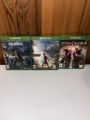 Xbox One Final Fantasy XV Day One, Assassins Creed Odyssey, Soul Caliber VI LOT - Image 1 of 4