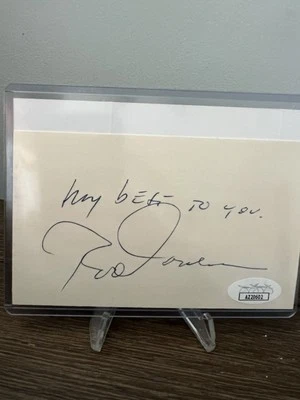 Rod Carew Signed Index Card- JSA Authentication “My bet To You” - Image 1 of 3