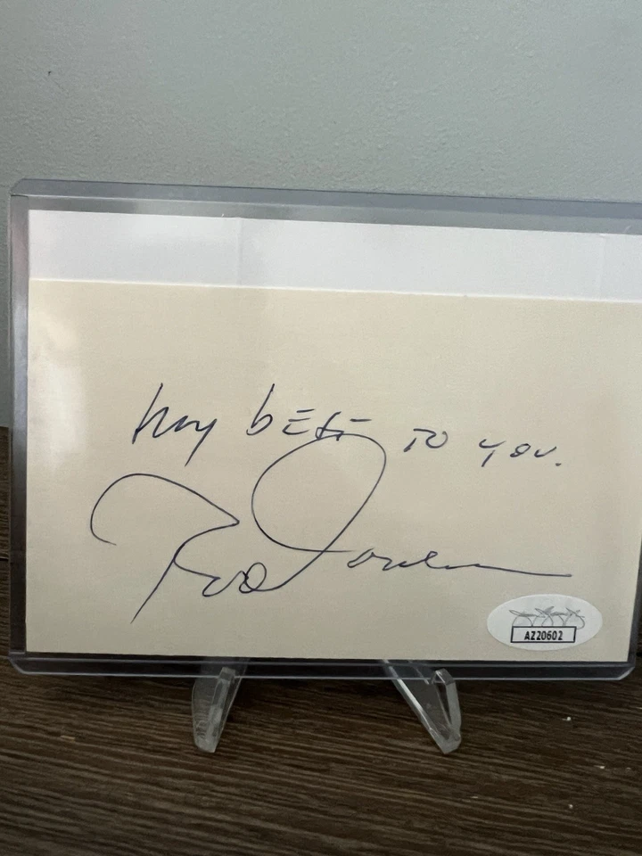 Rod Carew Signed Index Card- JSA Authentication “My bet To You” - Image 1 of 3