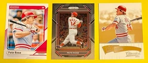 PETE ROSE, Lote de 3 cartas de los Rojos de Cincinnati, GRAN MÁQUINA ROJA, ¡Genial de todos los tiempos! - Imagen 1 de 2