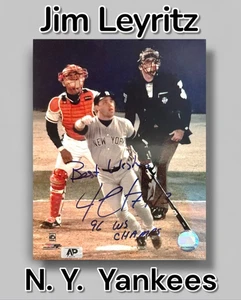 JIM LEYRITZ AUTOGRAPHED SIGNED NEW YORK YANKEES 8X10 PHOTOGRAPH w/APCOA - Picture 1 of 4
