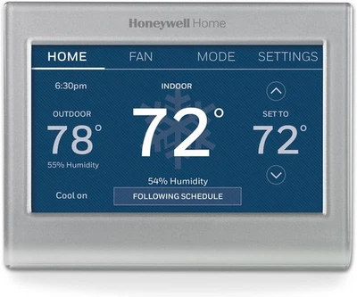 Honeywell Home WRTH9585WF Wi-Fi Smart Color Thermostat Silver Lockable - Image 1 of 4