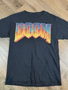 Doom Promo Cult Classic Video Game Shooter T Shirt Black Adult Medium - Picture 1 of 6