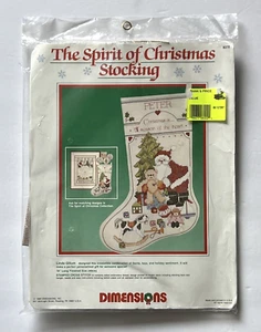 Dimensions The Spirit of Christmas Calza Kit Punto Croce Contato 8370, USA - Foto 1 di 6
