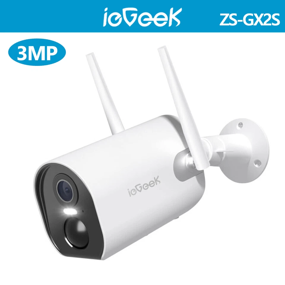 2K3MP ieGeek Battery Security Camera Outdoor Wireless WiFi Camera with 2-Way Audio - Image 1 of 4