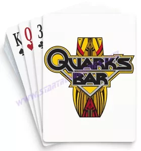 Star Trek: Deep Space Nine PLAYING CARDS Deck Quark's Bar Logo SEALED in Box! - Picture 1 of 3