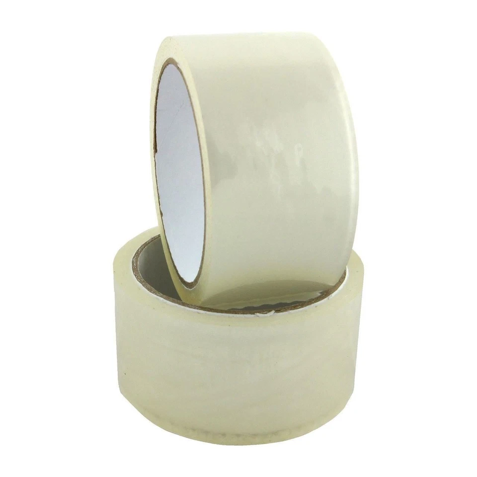 CRYSTALSAVINGS Clear Packing Parcel Tapes 48mm x 66m Strong Sticky Rolls Sealing Packaging Mail