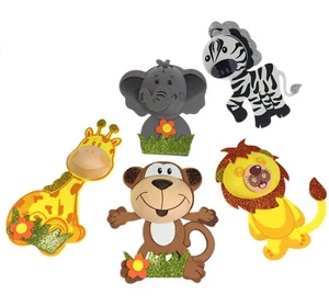 5 10 15 20 Baby Shower Safari Jungle Animals Decorations Foam Favors Girl or Boy - Picture 1 of 10