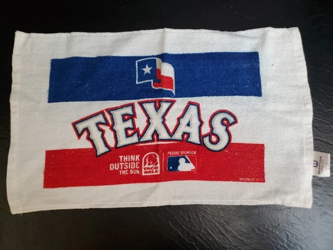 Vintage Texas Rangers Taco Bell Rally Towel Stadium Giveaway State Flag  MLB Cover