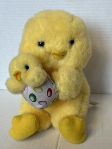 AVON MOM & BABY CHICK PLUSH YELLOW 9" STUFFED TOY EASTER 1994  Lot B - Picture 1 of 10