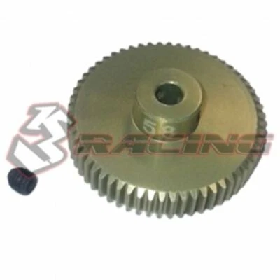 3RACING 7075 HD HARD 64 Pitch Pinion Gear 64P 58T - 65T 1/10 RC On Off Road Car - Image 1 of 4