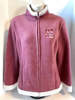 Chaqueta polar con cremallera completa Mickey Minnie Heart Malva Love de los parques de Disney para mujer pequeña Foto 1 de 4