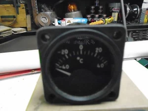 Vintage Thomas Edison p/n 200-1a9k Temperature Indicator Aircraft Gauge 24 volt - Picture 1 of 4