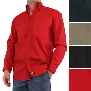 Dickies Men's Work Shirt, Long-Sleeved Button-Down Collar, Two Front Pockets - Picture 1 of 13