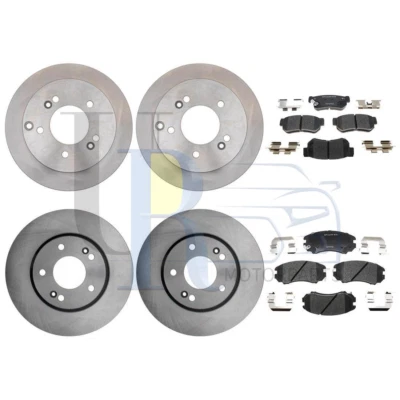Rotores de freno delanteros traseros y pastillas de freno de cerámica Raybestos para Kia Optima 2007-2010 Foto 1 de 4