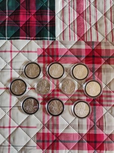 Lot Of 10 Commemorative Collector Coins Silver Toned Metal. #A298 - Picture 1 of 2
