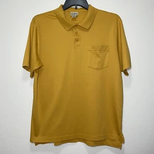 L.L. Bean Mens Short Sleeve Polo Shirt Size Large Yellow Solid - Picture 1 of 4