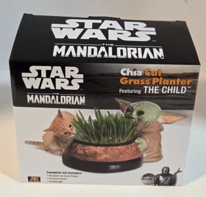 NOB Star Wars The Mandalorian Chia Cat Grass Planter Featuring The Child - Picture 1 of 7