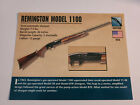 Carte d'information sur les armes à feu classiques Atlas Remington modèle 1100 fusil de chasse