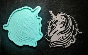 Großes EINHORN SKELETT geätzte Silikonform - Ton Harz Wachs - Handwerk Charm Zum Selbermachen - Bild 1 von 3