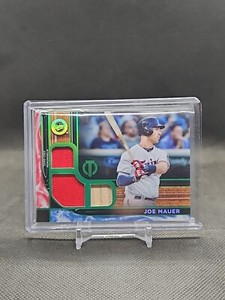 2022 Topps Tribute Triple Relic Card JOE MAUER Jersey/Jersey/Bat 70/99 Twins